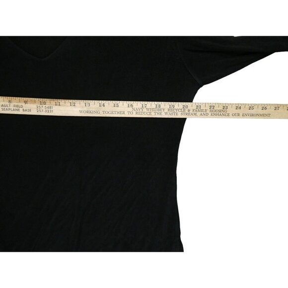 Chico's Travelers Womens Slinky Long Sleeve Blouse Deep V Neck Size 2 (L/12)‎ - Picture 7 of 10
